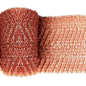 Copper Mesh Rodent Control Copper Mesh Roll, Sturdy Pure Copper Stuff-fit Wire Mesh for Gap Copper Blocker Fill Fabric 4" x 40"