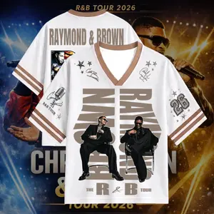 Unisex Cloting The R&B Tour 2026 Jersey Shirt, Music Concert Art 2026 Boxy Mesh Jersey , Best Gift For Music Fans Tee