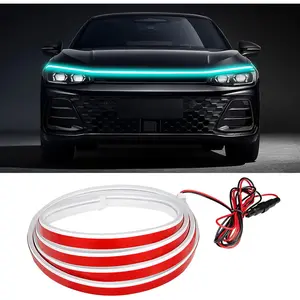 Hood Light Strip, 79 Inches  Flexible LED Strip, Dynamic Scan Start Up  Daytime Running Lights, Universal Auto Exterior Decor Accessories for   (ice blue, 79 Inches)