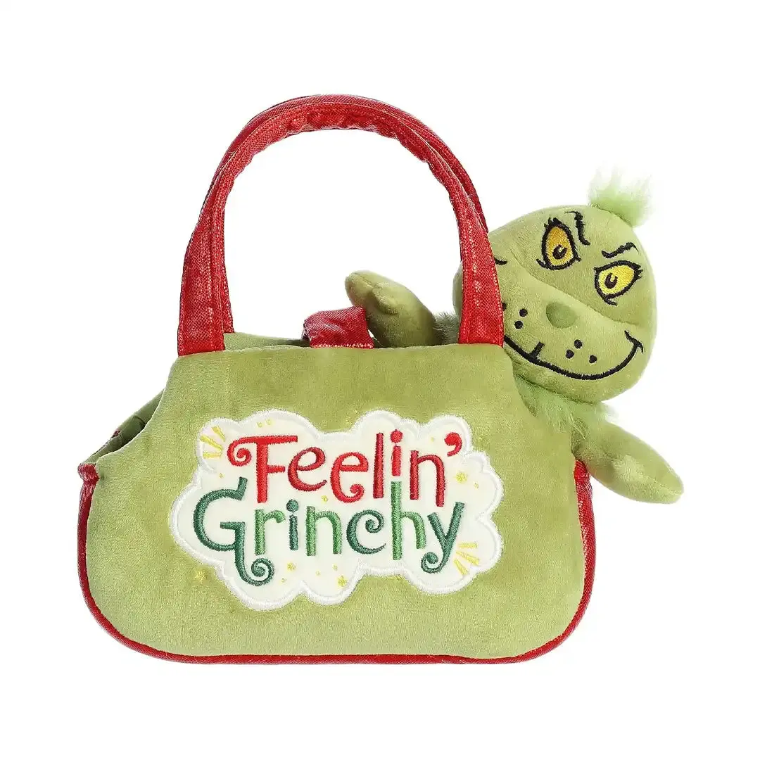 Aurora Fancy Pal 8" Whimsical Dr. Seuss Grinch Plush Character Print Stuffed Toy, Whimsical Character Plush Toy Collectible, Plush Character Print Stuffed Toys, Collectibles