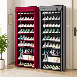 UFORU Simple Shoe Cabinet (10 Tiers, 9 Compartments) — Brand-New Multi-Tier, Dust-Proof Indoor Shoe Rack; Stylish and Minimalist—Perfect for Both Dormitories and Homes#SummerWins#DFYD