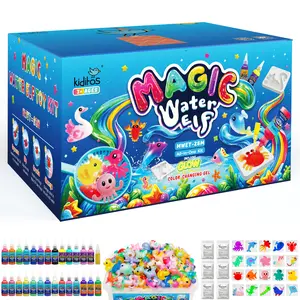 Kiditos Magic Water Elf Multi-Pack Kit for Kids, M-Version DIY Aqua Gel Water Pets Craft Toy with Size Options Ages 3+