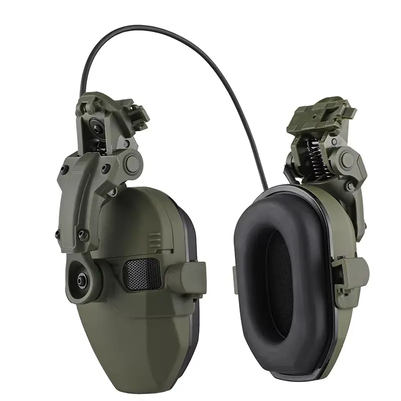 Helmet-Mounted Active Electronic Earmuffs, Ear Protectors for Shooting and Hunting, Noise Reduction Hearing Protection Headphones