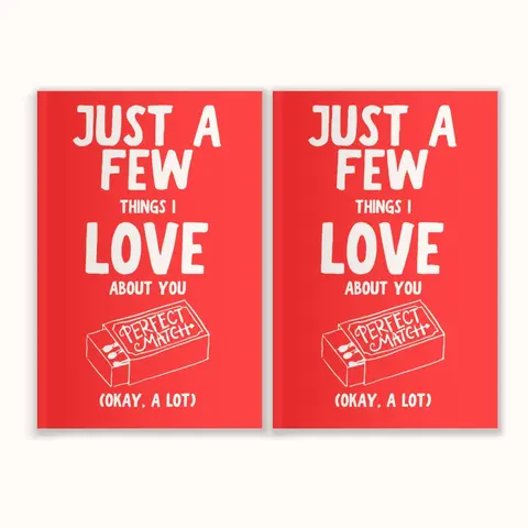 2 PACK of Just A Few Things I Love About You (Okay, A Lot) Romantic Couples Fill-In-The-Blank Gift Book. Love Letter Gift for Anniversary, Birthday by LARKINROAD
