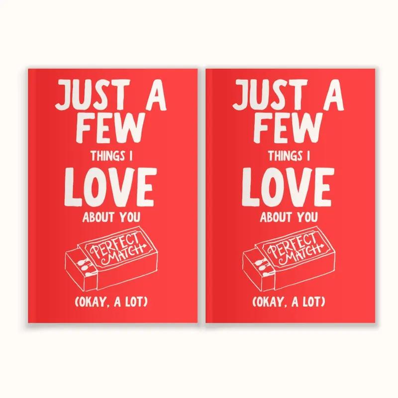 2 PACK of Just A Few Things I Love About You (Okay, A Lot) Romantic Couples Fill-In-The-Blank Gift Book. Love Letter Gift for Anniversary, Birthday by LARKINROAD