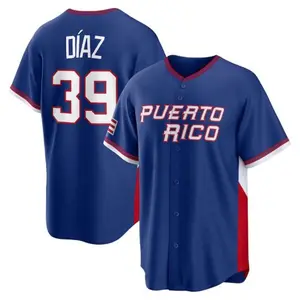Puerto Rico Edwin Díaz Jersey, Navy 2026 WBC Stitched Shirt