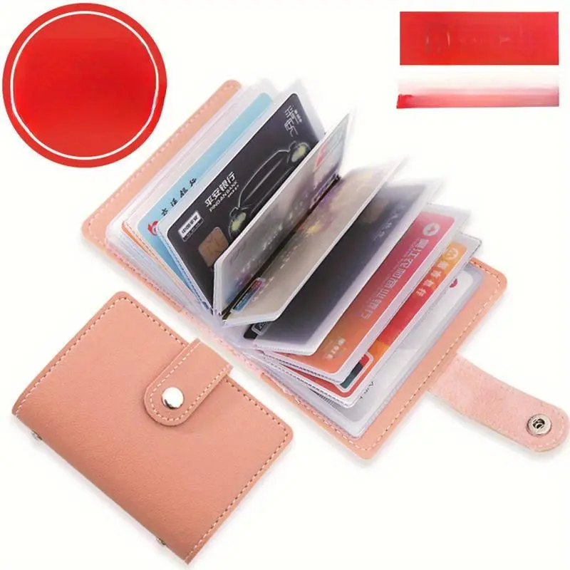 New Anti-theft ID Credit Card Holder Fashion Women's 26 Cards Slim PU Leather Pocket Case Purse Ladies Wallet bag for Women Men Female Trifold Card Holder