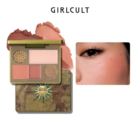 Girlcult Facial Makeup Set for Adults - Full-Range Foundation, Contouring, Highlighter Products for Dream Face Glow Up, Daily Elegance, Definition, Aesthetic Glow 1-Step Full Face Makeup Completion