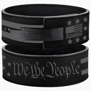 10mm Lever Weightlifting Belt for Powerlifting, Bodybuilding, Lifting, Fitness. Adjustable Steel Lever Closure for Ideal Fit. 4" Thick for Maximum Support.