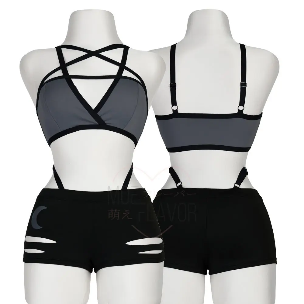 Loona Helluva Boss Wolf Top and Shorts Outfit (combined)
