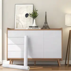 Wood Grain Adhesive Wallpaper Roll, DIY Wooden Contact Paper, Thick Texture Cabinet Drawer Countertop Waterproof Self-Adhesive Vinyl Decor