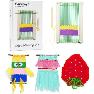 Weaving Loom for Kids Child Includes 3 Yarn Craft Kits with Detailed Instructions for Easy Weaving Suitable for Children Aged 6+