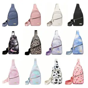 【Local Delivery】Maxoner Trendy Quilted Crossbody Bag for Women - Secure, Lightweight, Polyester Lined and Fashion-Forward Purse Organized Canvas Travel Floral Embossed Satchel