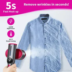 Dr.Flash Garment Steamer for Clothes, Portable Travel Clothing Steamer Iron, 7 Mode with LCD Display, 5s Fast Heating, 90 °   Swivel Handle, New Year GiftDDPearlPine FFVentureVibe8