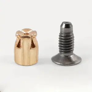 20/50pcs Reusable Hinge Expansion Insert Kit | For Door Panel Fastener Repair, Door Hardware, Furniture Repair Kits, Recessed Installation, Classic Design, Durable Fasteners, Rust-Proof Parts, Vintage Metal