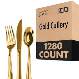 Gold Cutlery (1280 Pack)