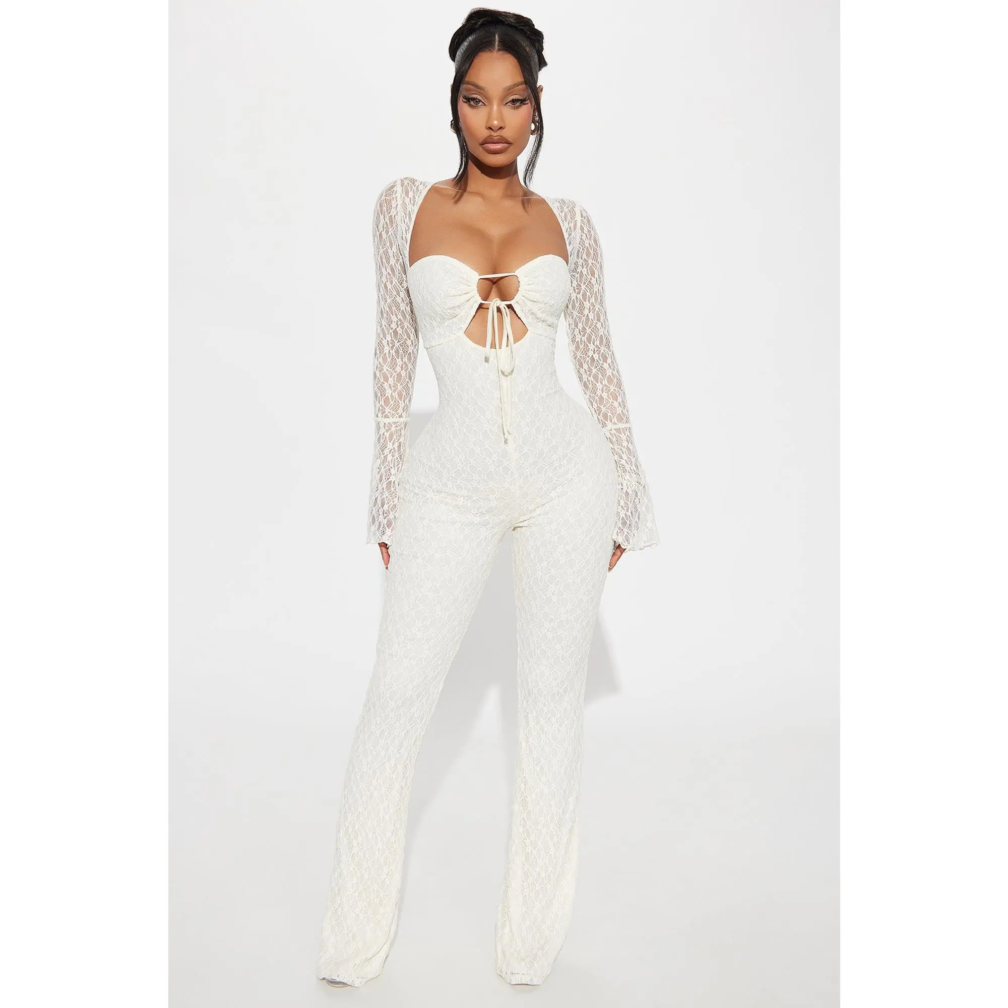 Saffron Lace Jumpsuit - Ivory Saffron Lace Jumpsuit - Ivory