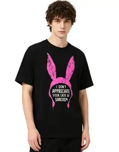 Bob LindaTina Ruth BobGeneLouiseBelcherBurgersTshirt Lack Of SarcasmCartoonRabbit GraphicOutfits Adult Black HumorTops