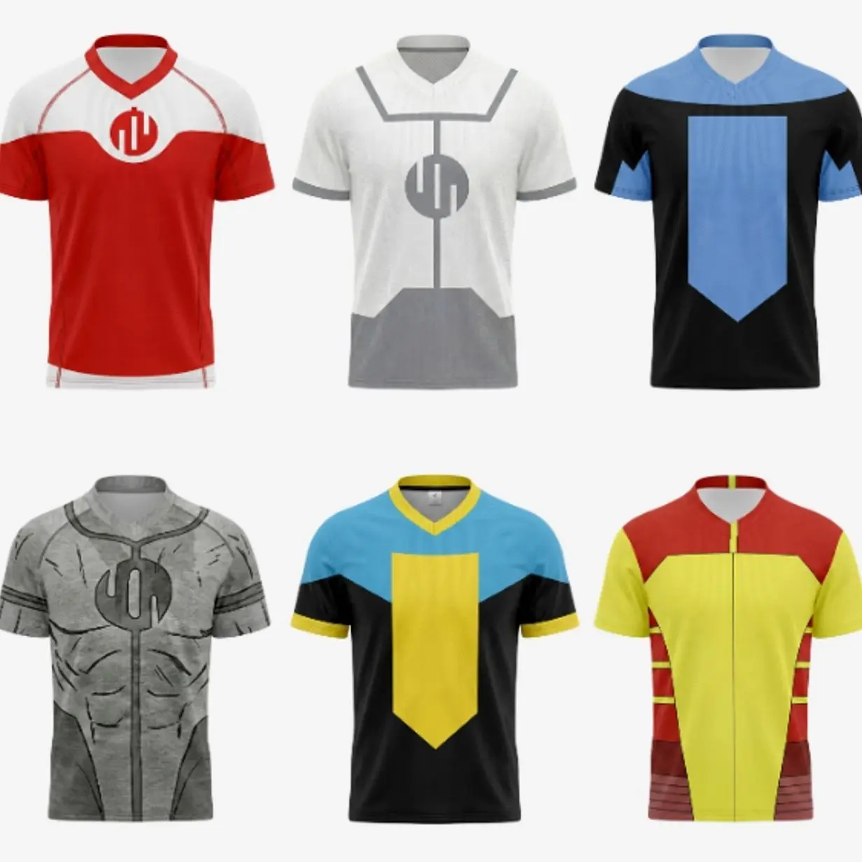 Invincible Cosplay Rash Guard Diving V-Neck Jersey, BJJ RashGuard Short Sleeve Clothing Men Women, Jersey Shirt Costume, Gift for Fan