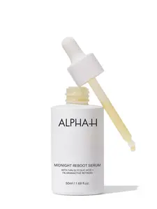 Alpha-H Midnight Reboot Night Serum With Glycolic Acid And Retinoid - Overnight Skin Smoothing For Uneven Tone, Texture, And Fine Lines - Wake Up To Brighter, Fresher-Looking Skin