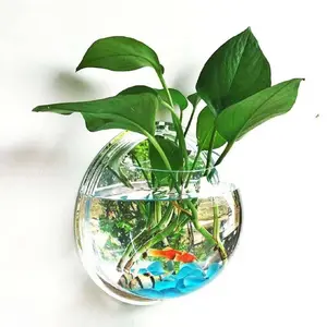 Wall-Mounted Creative Planter, Mini Fish Tank, Vintage Flower Wall Garden, Plant Pot, Aquarium Scene, Air Purification, Hydroponic Growing, Indoor/outdoor Decor