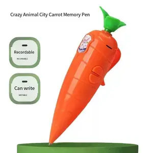 Cartoon Judy Carrot Recording Pen, Learning Writing Toy for Kids, Animal City Themed Stationery, Educational Supplies, Voice Recorder Pen