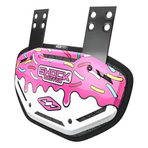 Shock Doctor Showtime White Pink Sprinkle Drip Back Plate MAX PROTECTION Comfort Speed Ventilated HEX® Padding