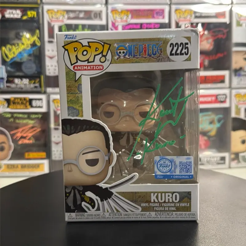 Funko Pop! Autographed One Piece Kuro 2225 Signed By Kent Williams CORNER BEND