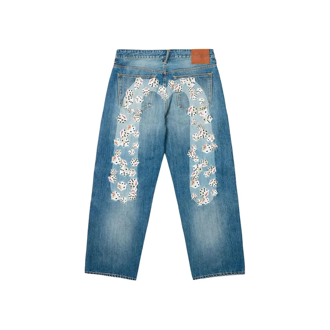 Palace x Evisu Dice Denim Jean Light Wash