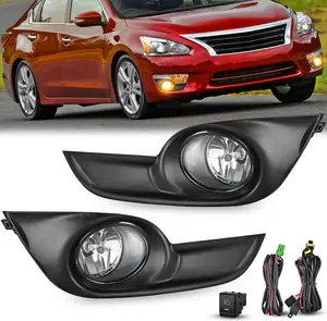 Nilight Vehicle Fog Light Assembly, Replacement for 2013-2015 Nissan Altima, Clear Lens with H11 12V 55W Power Bulbs, Weatherproof, Factory Look