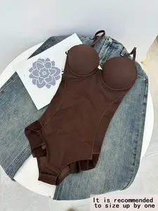 Women's Bodysuit with Bra and Adjustable Straps, Slimming Shaping Artistry, Shapewear, Sizes XS to Xxl for All Seasons