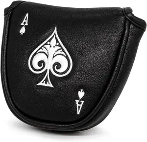 Premium Putter Cover (Ace of Spade-Mallet) – Durable, soft, and stylish with magnetic closure for a secure fit.