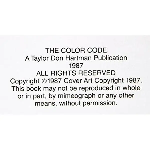 USED Book - Color Code by Taylor Hartman Ph.D. (Hardcover) - english