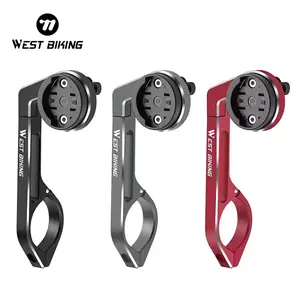 WEST BIKING Bicycle Computer Extension Bracket.Durable Road Bike Aluminum Alloy Computer Extension Bracket with Convenient Plastic Base Adjustable Bicycle Parts Bike Accessories