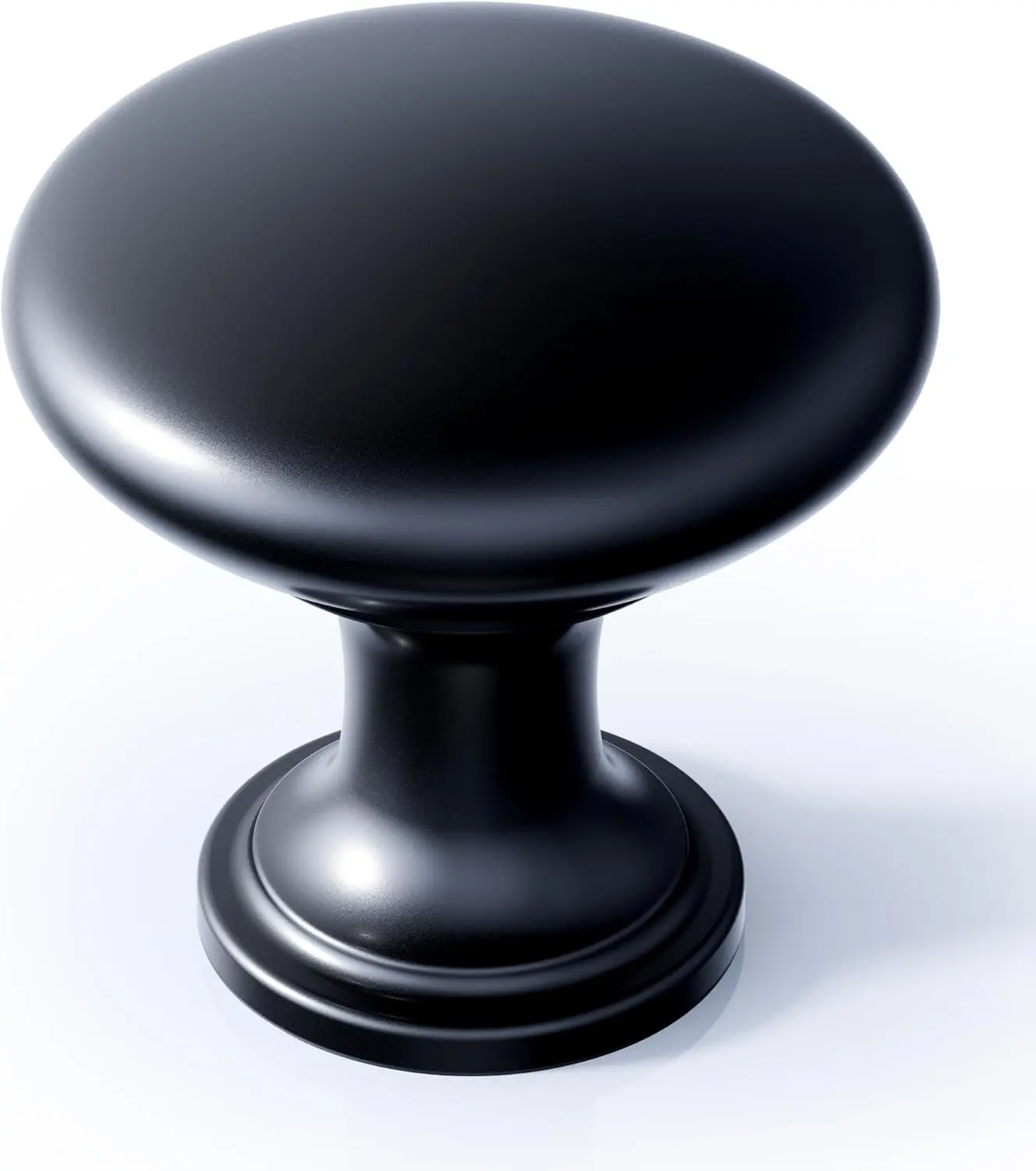 30 Pack Cabinet Knobs, 1-3/16 Single Hole Kitchen Cabinet Handles, Matte Black Knob Bedroom Dresser Drawer Pulls