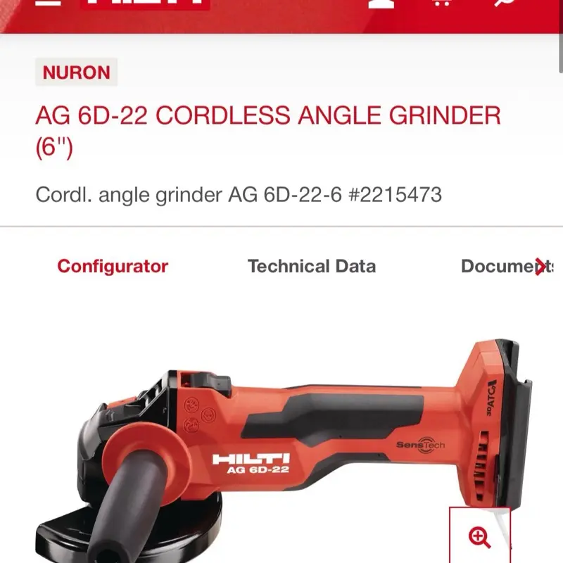 AG 6D-22 6” cordless angle grinder ( tool only)
