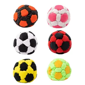 6 Pack 2.75 Inch Plush Soccer Hacky Sacks Soft Fleece Footbags For Kids Adults Y2K Nostalgia Skill Toy Outdoor Summer Camp Game Juggling Balls Aesthetic Sports Party Favors Coordination Gear