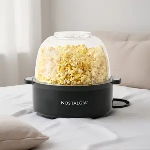 6 QT Stainless Steel Stirring Popcorn Popper - Black