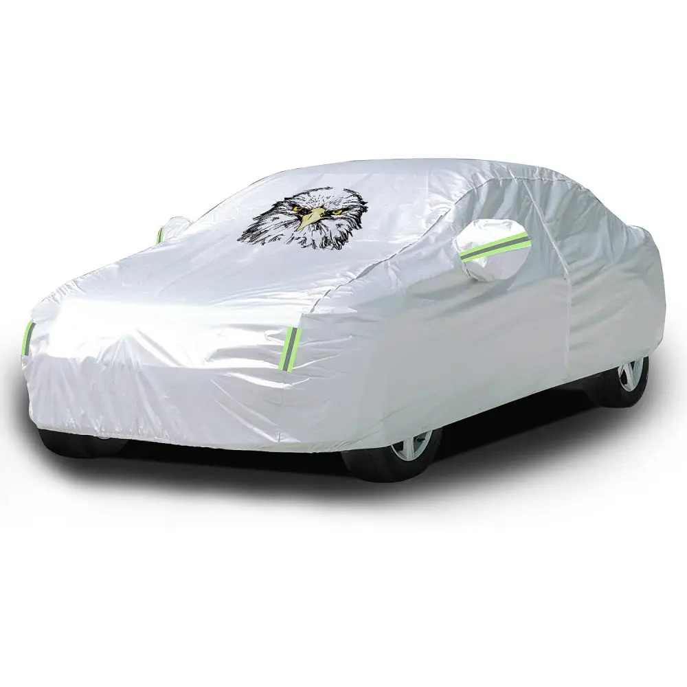 Nilight Industrial Durable Lightweight Full Oxford Car Cover - Waterproof, Snowproof, UV-Protective, Windproof, Door-Shape Zipper, Safety-Focused - Universal Fit for 186-193 in Sedans, Outdoor Use, Father's Day Gift, Car Sun Protection, Protector Car Cove