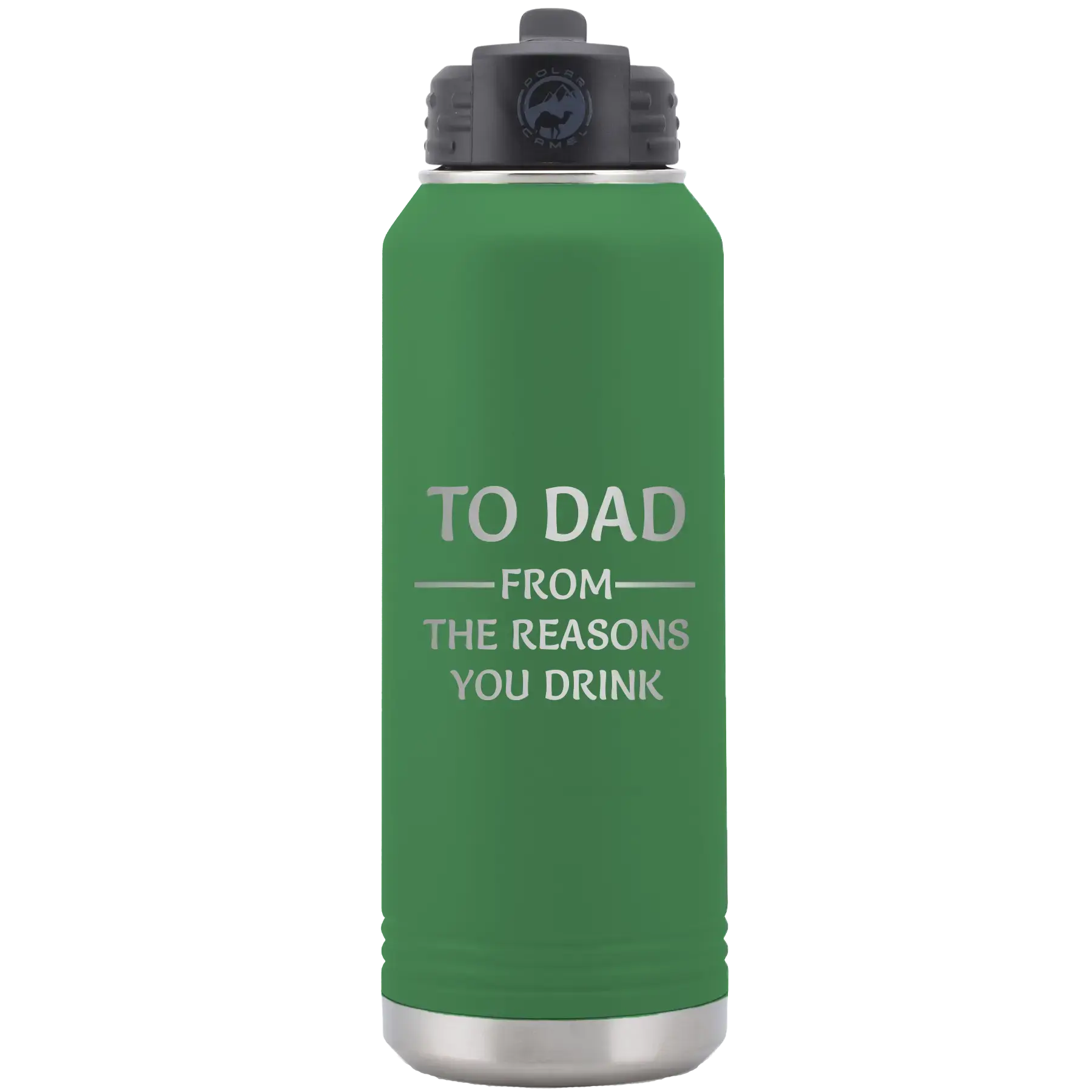 Personalized Reasons You Drink 32 oz Water Bottle - Green
