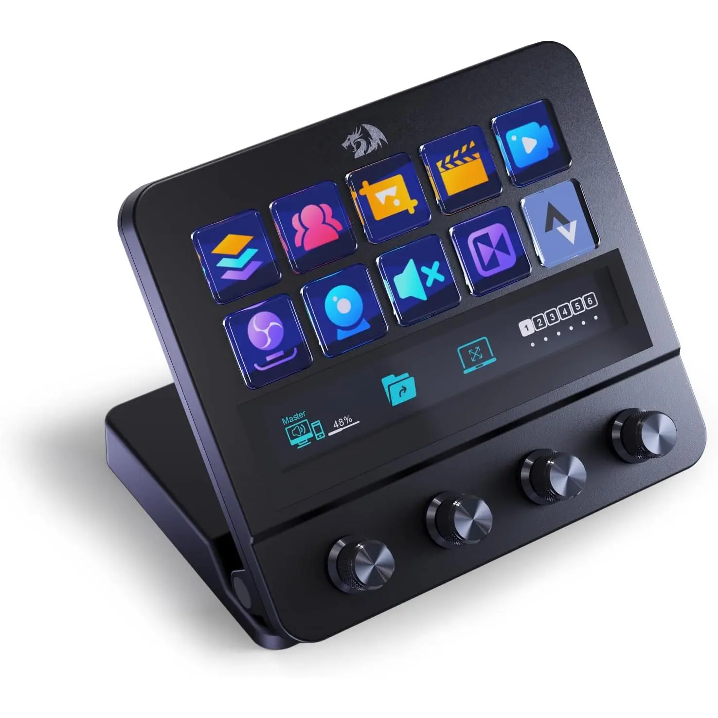 Redragon SS552 Stream Controller - All-in-One Macro Pad with Customization Touch Strip, LCD Keys & Dials, Stream Station for Content Creators, Streaming, Gaming - PC & Mac Compatible,summerwins