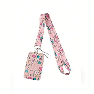 Medical Theme Heart Needle and Tube ID Lanyard, Suitable for Doctors Nurses Students Teachers, Gift or Daily Use, Casual Style