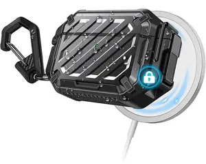 SUPCASE AirPods Pro 3 Case with Lock & Carabiner, IP68 Waterproof, Military-Grade Protection, Anti-Scratch Hard Shell Cover, Supports Wireless Charging