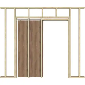 Pocket Door Frame Kit with 220LBS Two-Way Soft-Close Mechanism, Smooth and Quiet, Easy to Install Hidden Door Kit, Fits 24" to 36" x 80" Door