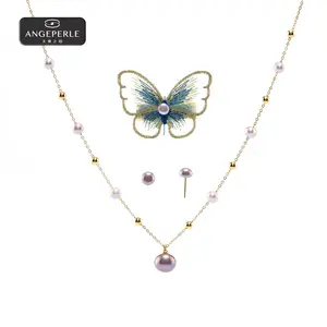 Angeperle Freshwater Pearl Edison Pendant Earrings（TSXX250）