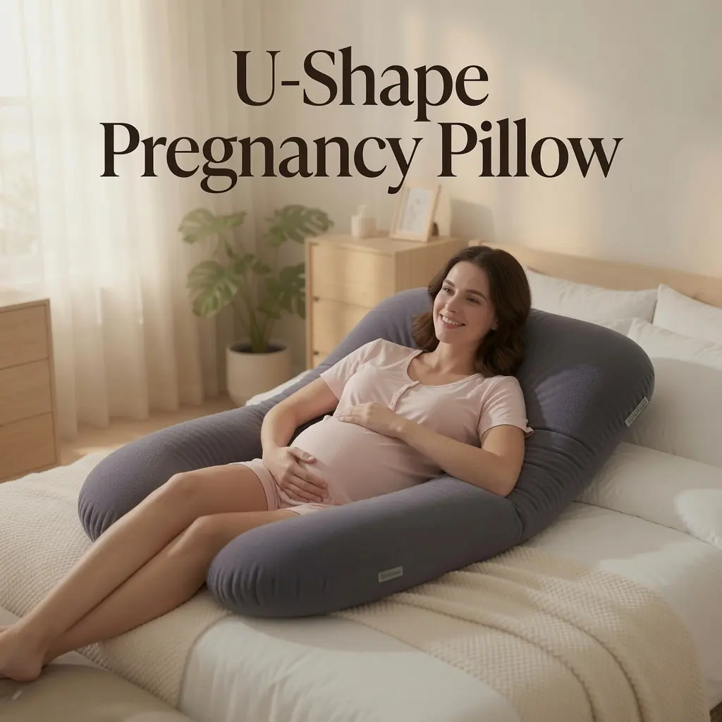 60 Inch Full Body Pregnancy Pillow, Full Maternity Pillow with Removable Washable Cover - Sleep Support for Legs, Back, Neck, Shoulder, HIPS, Belly for Pregnent Women, Black Grey Velvet Cover