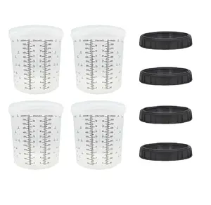 Disposable Hard Cups with Twist-Lock Retainer Rings, 4-Pack 22oz (600ml) Standard Size Set - OC600