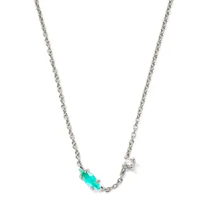Kendra Scott Meridith Small Pendant Necklace - Silver/Dichroic