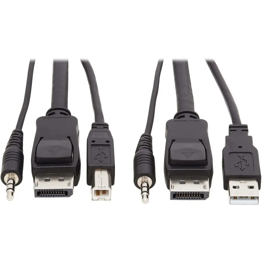 Tripp Lite 5.9ft 4K USB 3.5 mm Audio DisplayPort KVM Cable P783006