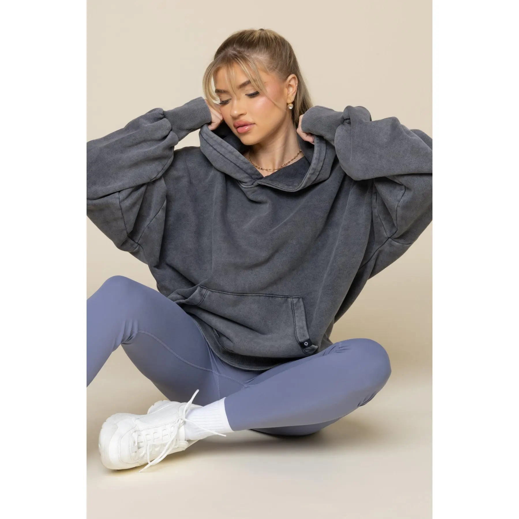 Boxy Boyfriend Hoodie - Vintage Black